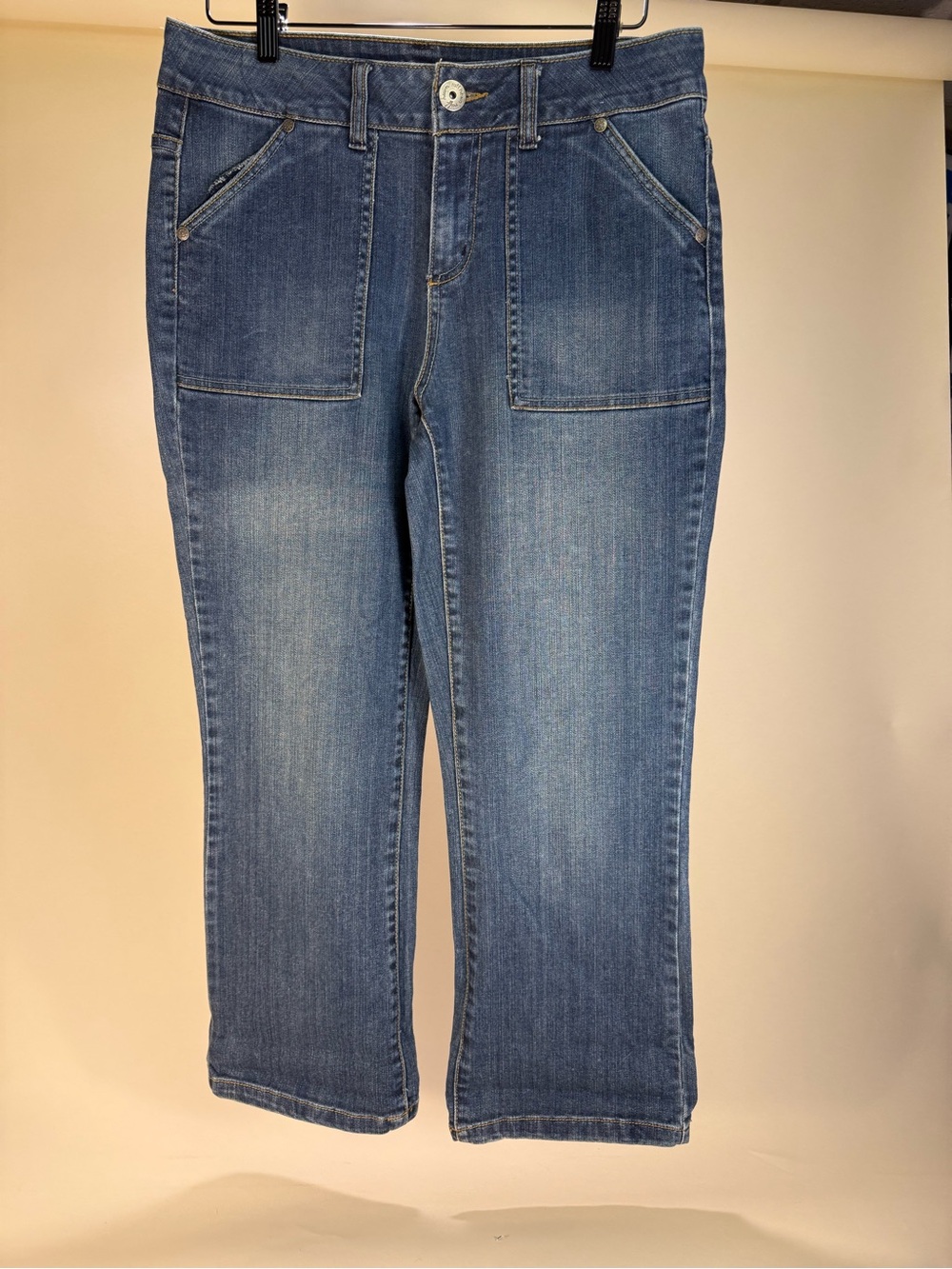Ruffhewn Women’s Blue Denim Jeans - Classic Straight Crop
